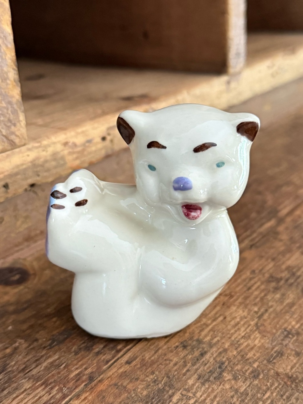 Vintage Shawnee Pottery Miniature Animal Series Tumbling Bear